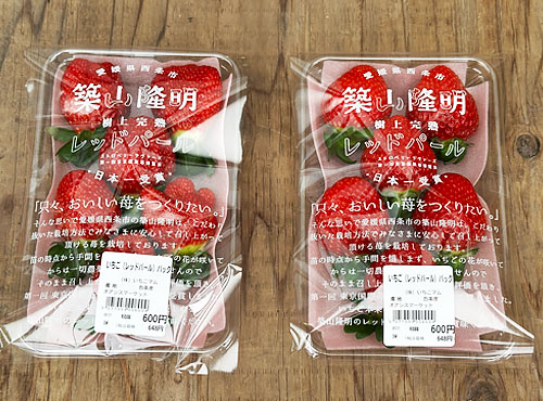 西条産のイチゴ(築山いちご農園さんのレッドパール))